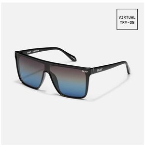 Quay Nightfall sunglasses - black with cool blue hue
